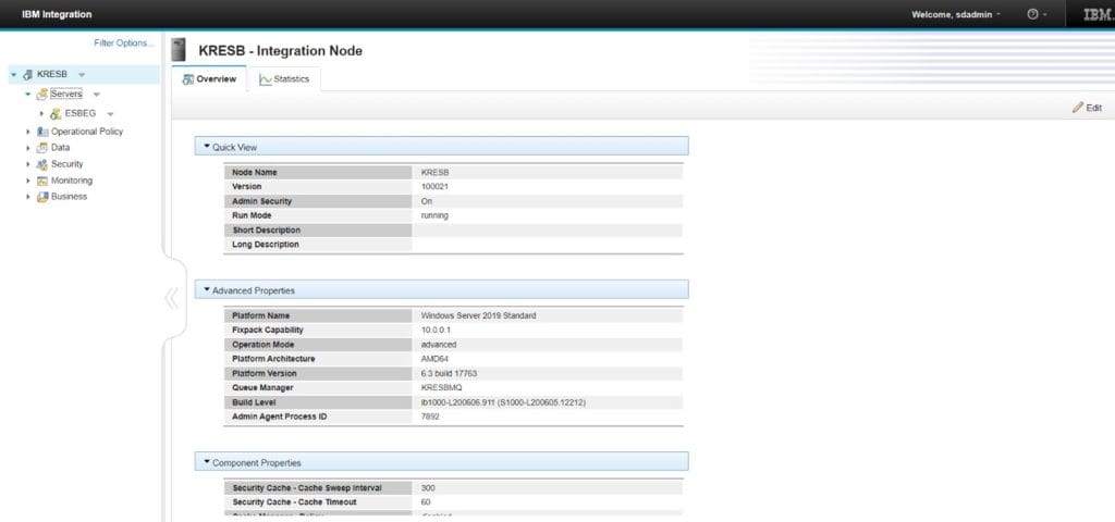 IIB 10 webadmin felület